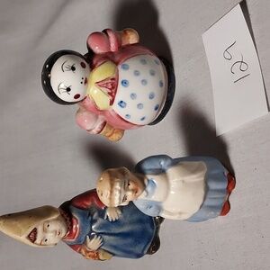 Vintage Salt & Pepper Dutch Girl Old Woman Plump Mama Set Of 3 Salt & Peppers